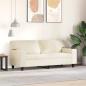 Preview: 2-Sitzer-Sofa Creme 140 cm Kunstleder