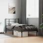 Preview: ARDEBO.de - Bettgestell mit Kopfteil Metall Schwarz 90x200 cm
