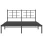 Preview: Bettgestell mit Kopfteil Metall Schwarz 150x200 cm