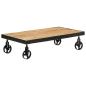 Preview: ARDEBO.de - Couchtisch mit Rollen Massivholz Mango 100x55x26 cm