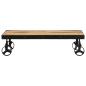 Preview: Couchtisch mit Rollen Massivholz Mango 100x55x26 cm