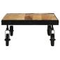 Preview: Couchtisch mit Rollen Massivholz Mango 100x55x26 cm