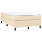 Preview: Boxspringbett mit Matratze Creme 120x190 cm Stoff