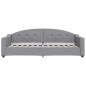 Preview: Tagesbett Ausziehbar mit Schubladen Hellgrau 90x200 cm Stoff