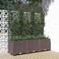 Preview: ARDEBO.de - Garten-Pflanzgefäß mit Spalier Braun 120 x 40 x 136 cm PP