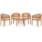 Preview: ARDEBO.de - 5-tlg. Garten-Lounge-Set Massivholz Teak