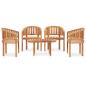 Preview: 5-tlg. Garten-Lounge-Set Massivholz Teak