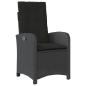 Preview: 9-tlg. Garten-Essgruppe mit Kissen Schwarz Poly Rattan