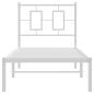Preview: Metallbett ohne Matratze mit Kopfteil Weiß 75x190 cm