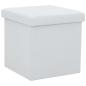 Preview: Hocker mit Stauraum 2 Stk. Wei? Kunstleder