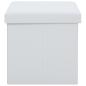 Preview: Hocker mit Stauraum 2 Stk. Wei? Kunstleder