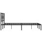 Preview: Bettgestell mit Kopfteil Metall Schwarz 180x200 cm