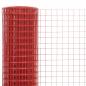 Preview: Drahtzaun Stahl mit PVC-Beschichtung 10x1 m Rot