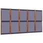 Preview: 5-tlg. Paravent Dunkelblau 350x180 cm