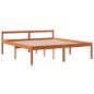 Preview: Seniorenbett Wachsbraun 160x200 cm Massivholz Kiefer