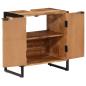 Preview: Badschrank 55x35x60 cm Massivholz Akazie und Eisen
