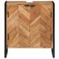 Preview: Badschrank 55x35x60 cm Massivholz Akazie und Eisen