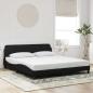 Preview: ARDEBO.de - Bettgestell "Dover" Schwarz 183x213 cm Kunstleder