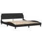 Preview: Bettgestell "Dover" Schwarz 183x213 cm Kunstleder