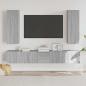 Preview: ARDEBO.de - 5-tlg. TV-Schrank-Set Grau Sonoma Holzwerkstoff