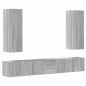 Preview: 5-tlg. TV-Schrank-Set Grau Sonoma Holzwerkstoff
