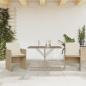 Preview: ARDEBO.de - 3-tlg. Bistro-Set mit Kissen Beige Poly Rattan