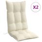 Preview: Hochlehner-Auflagen 2 Stk. Creme Oxford-Gewebe