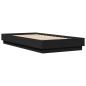 Preview: Bettgestell mit LED Schwarz 75x190 cm
