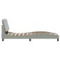 Preview: Bettgestell ohne Matratze Hellgrau 90x190 cm Samt