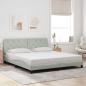 Preview: ARDEBO.de - Bettgestell ohne Matratze Hellgrau 180x200 cm Samt