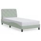 Preview: Bettgestell ohne Matratze Hellgrau 80x200 cm Samt
