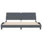 Preview: Bettgestell ohne Matratze Dunkelgrau 200x200 cm Samt
