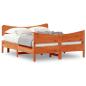 Preview: Massivholzbett ohne Matratze Wachsbraun 135x190 cm Kiefernholz