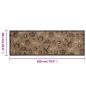 Preview: Küchenteppich Waschbar „Morning“-Aufdruck Braun 60x180 cm Samt