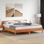 Preview: ARDEBO.de - Massivholzbett ohne Matratze Wachsbraun 180x200 Kiefernholz