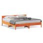 Preview: Massivholzbett ohne Matratze Wachsbraun 180x200 Kiefernholz