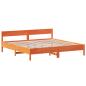 Preview: Massivholzbett ohne Matratze Wachsbraun 180x200 Kiefernholz