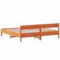 Preview: Massivholzbett ohne Matratze Wachsbraun 180x200 Kiefernholz
