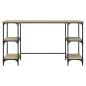 Preview: Schreibtisch Sonoma-Eiche 140x50x75 cm Metall Holzwerkstoff