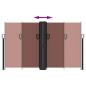 Preview: Seitenmarkise Ausziehbar Braun 140x1200 cm