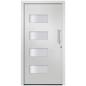 Preview: Haustür Aluminium und PVC Weiß 100x210 cm