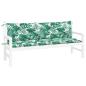 Preview: Gartenbank-Auflagen 2 Stk. Blattmuster 180x50x7cm Oxford-Gewebe