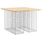 Preview: Gartentisch aus Gabionen 100x102x72 cm Massivholz Kiefer