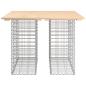 Preview: Gartentisch aus Gabionen 100x102x72 cm Massivholz Kiefer