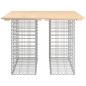 Preview: Gartentisch aus Gabionen 100x102x72 cm Massivholz Kiefer