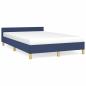 Preview: Bettgestell ohne Matratze Blau 120x190 cm Stoff