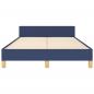 Preview: Bettgestell ohne Matratze Blau 120x190 cm Stoff