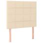 Preview: Boxspringbett mit Matratze & LED Creme 120x190 cm Stoff