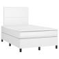 Preview: Boxspringbett mit Matratze Weiß 120x190 cm Kunstleder