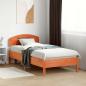 Preview: ARDEBO.de - Massivholzbett ohne Matratze Wachsbraun 75x190 cm Kiefernholz